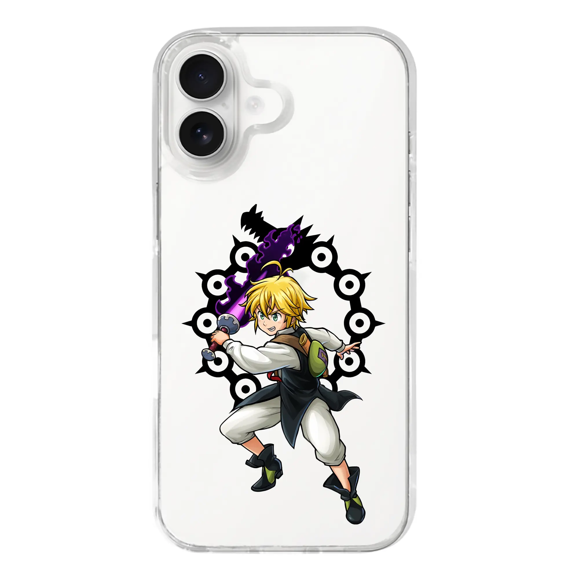 七つの大罪 グッズ メリオダス - iPhone 17シリーズ 透明スマホケース – 薄型・耐衝撃・精密フィット保護カバー